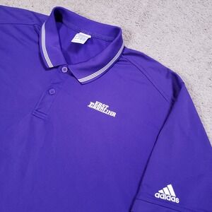 VTG East Carolina Pirates Polo Shirt Men XL Purple Performance Adidas Y2K ECU